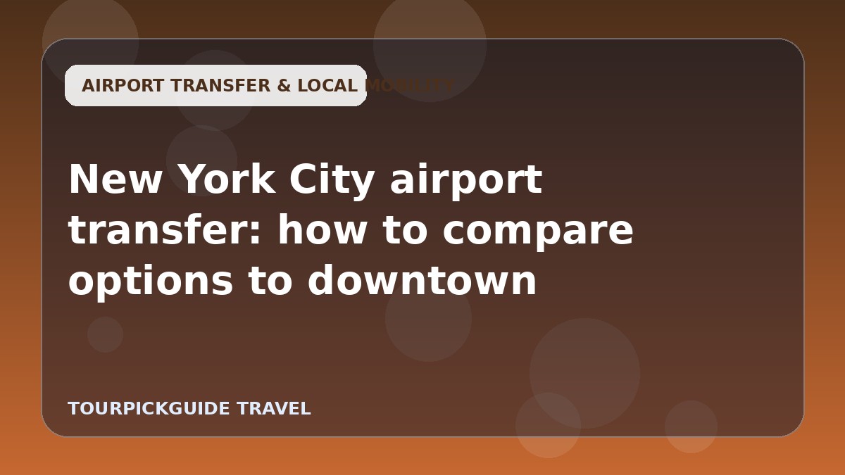New York City airport transfer: how to compare options to downtown