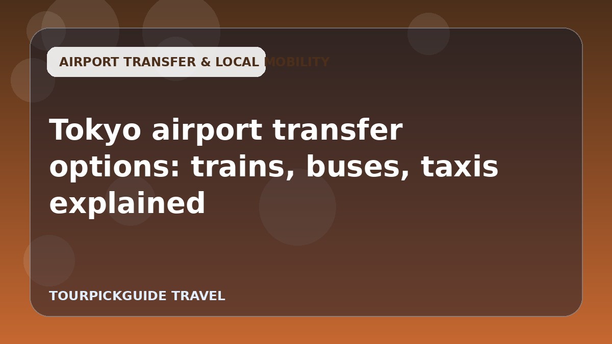Tokyo airport transfer options: trains, buses, taxis explained
