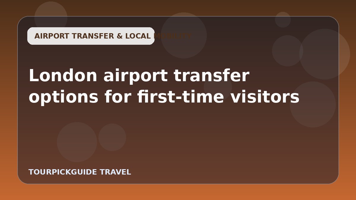 London airport transfer options for first-time visitors