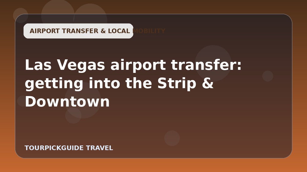 Las Vegas airport transfer: getting into the Strip & Downtown