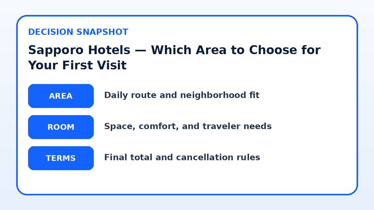 Decision guide for Sapporo Hotels — Which Area to Choose for Your First Visit