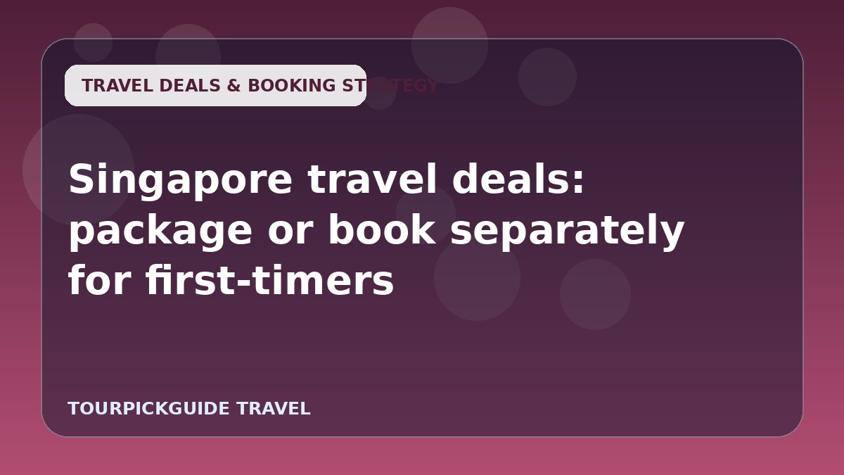 Singapore travel deals: package or book separately for first-timers