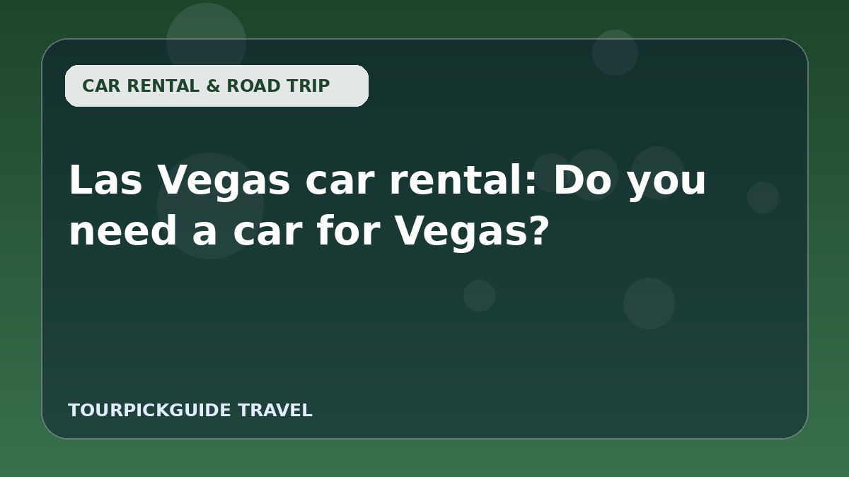 Las Vegas car rental: Do you need a car for Vegas?