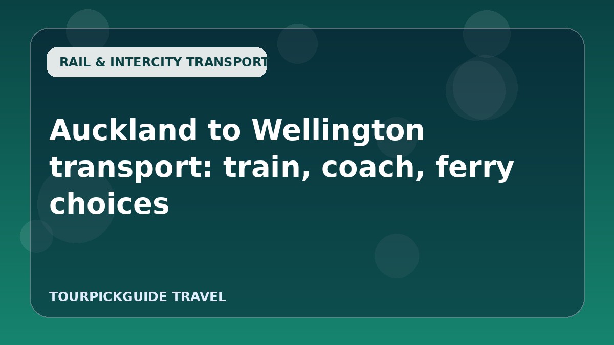 Auckland to Wellington transport: train, coach, ferry choices