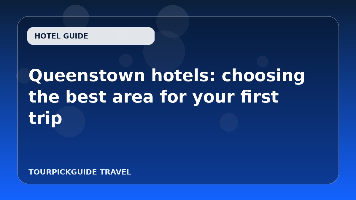 Queenstown hotels: choosing the best area for your first trip