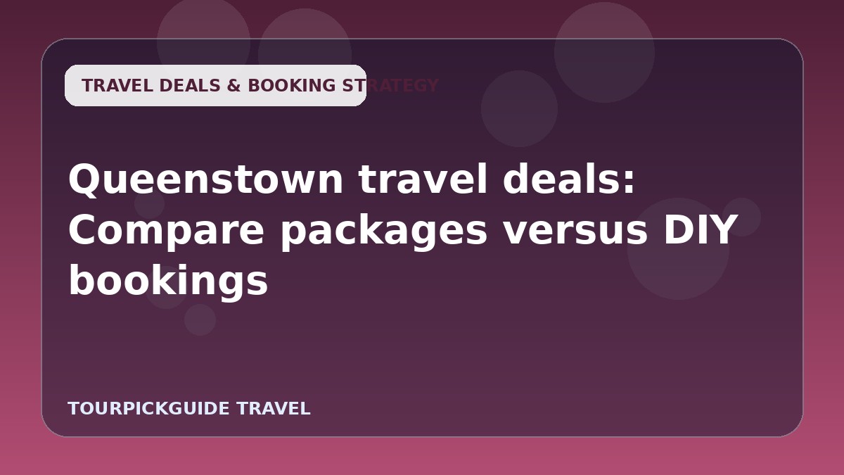 Queenstown travel deals: Compare packages versus DIY bookings