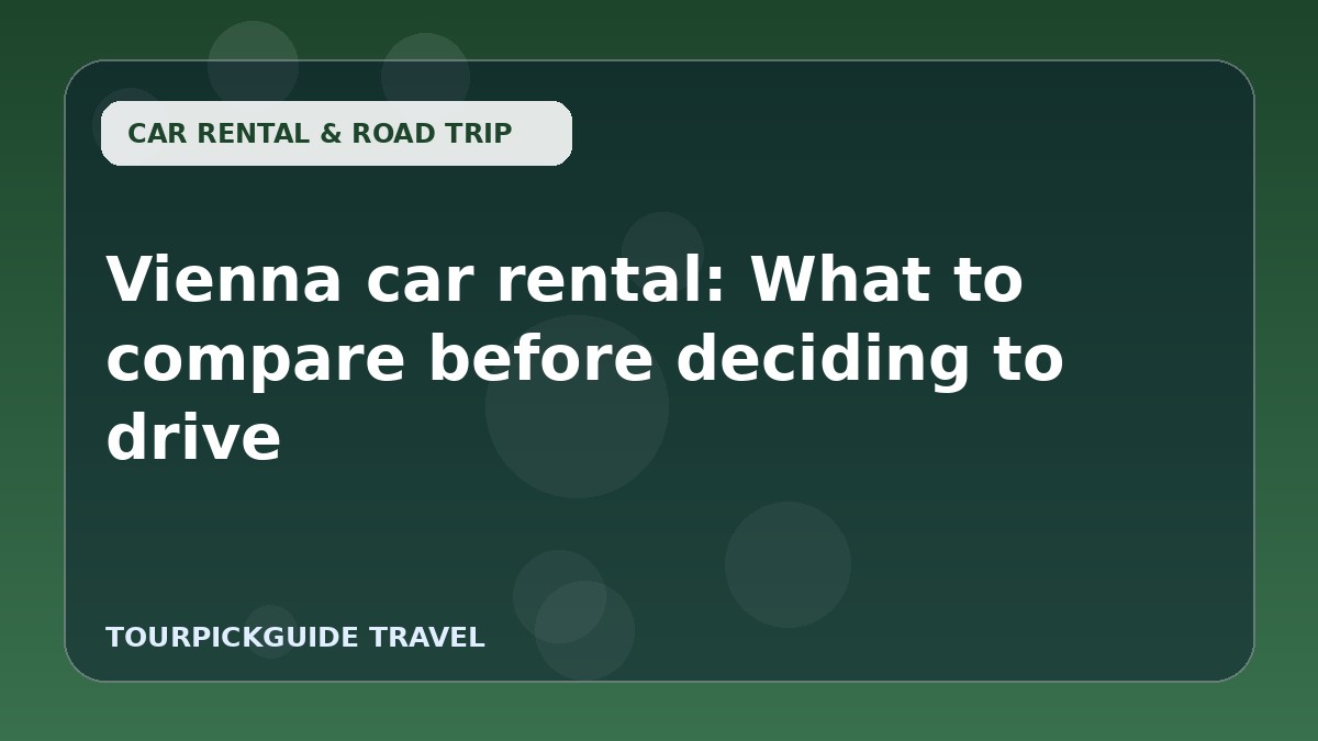 Vienna car rental: What to compare before deciding to drive