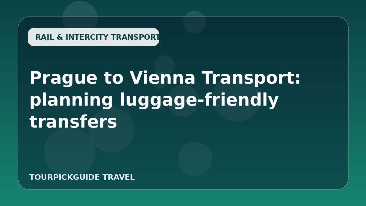 Prague to Vienna Transport: planning luggage-friendly transfers
