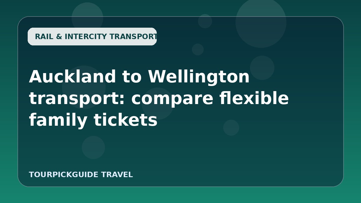 Auckland to Wellington transport: compare flexible family tickets