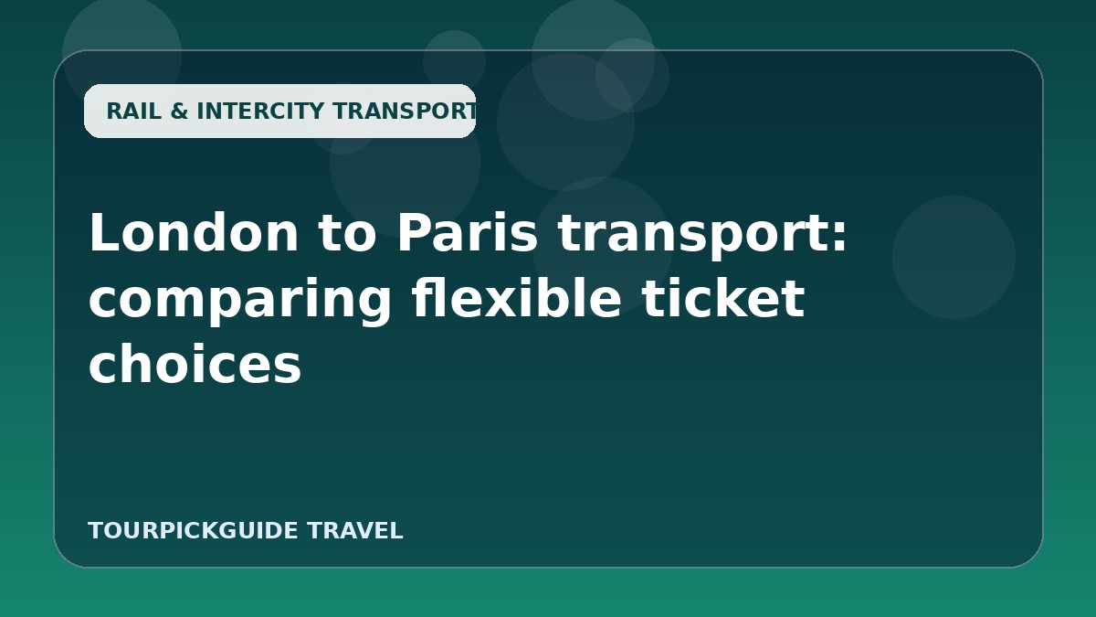 London to Paris transport: comparing flexible ticket choices