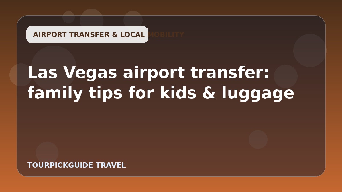 Las Vegas airport transfer: family tips for kids & luggage