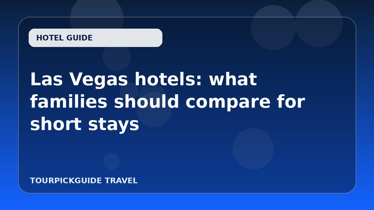 Las Vegas hotels: what families should compare for short stays