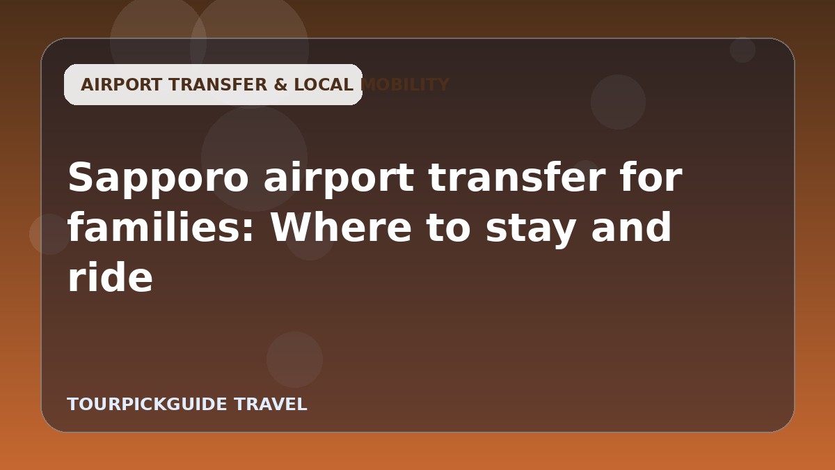 Sapporo airport transfer for families: Where to stay and ride