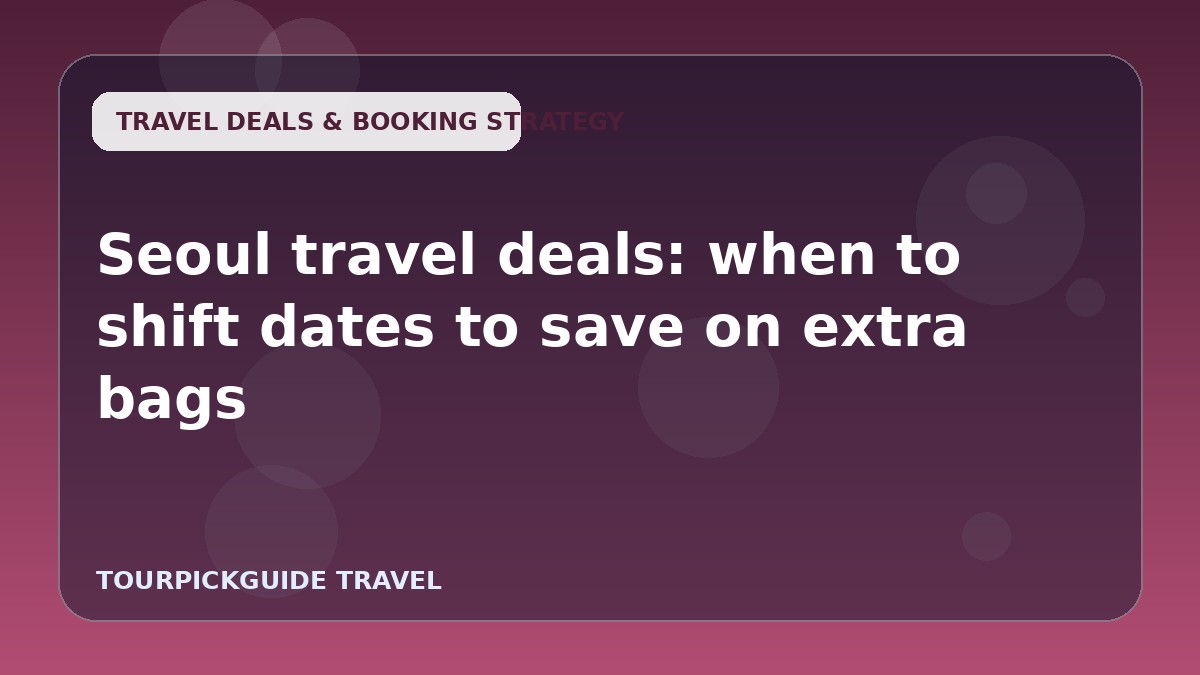 Seoul travel deals: when to shift dates to save on extra bags