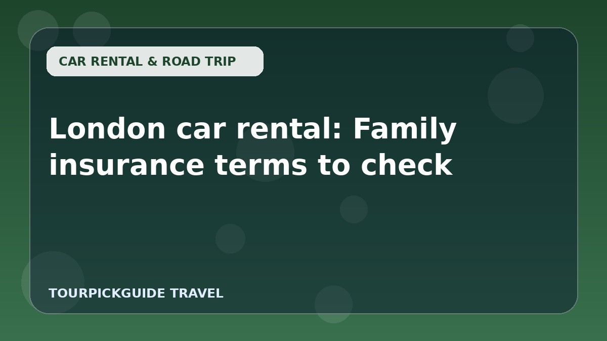 London car rental: Family insurance terms to check