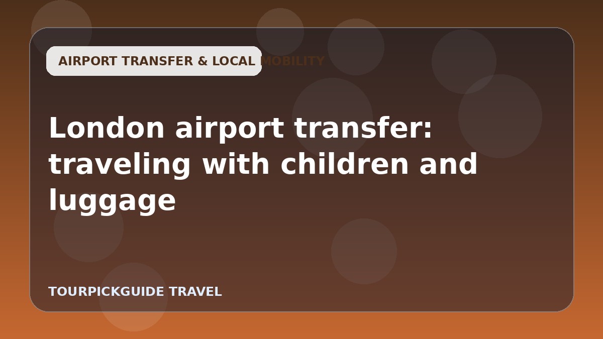 London airport transfer: traveling with children and luggage