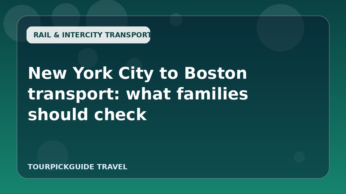 New York City to Boston transport: what families should check