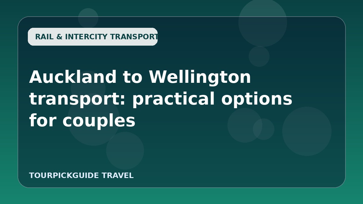 Auckland to Wellington transport: practical options for couples