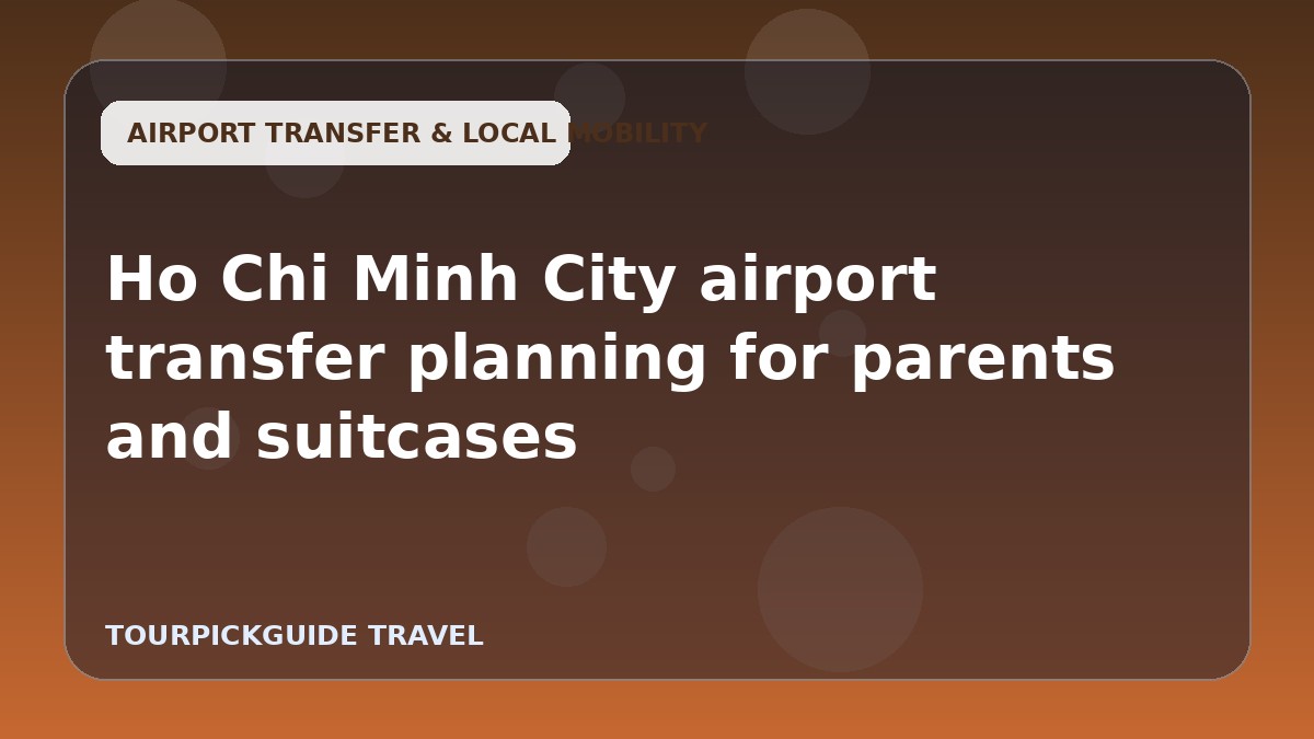 Ho Chi Minh City airport transfer planning for parents and suitcases