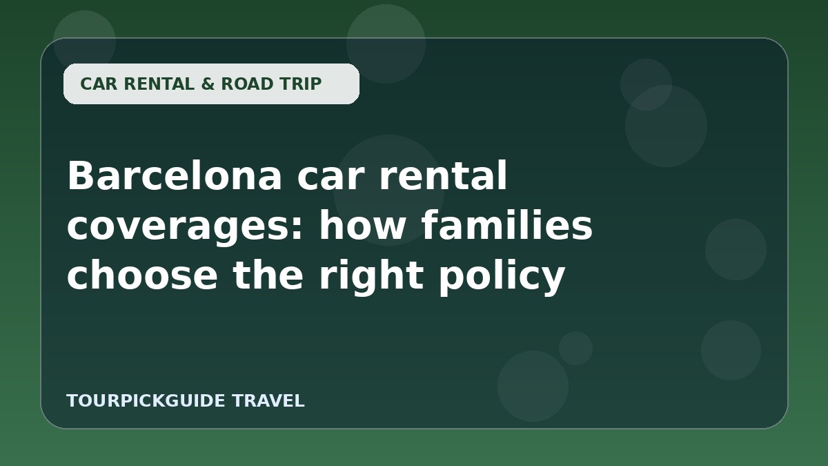 Barcelona car rental coverages: how families choose the right policy