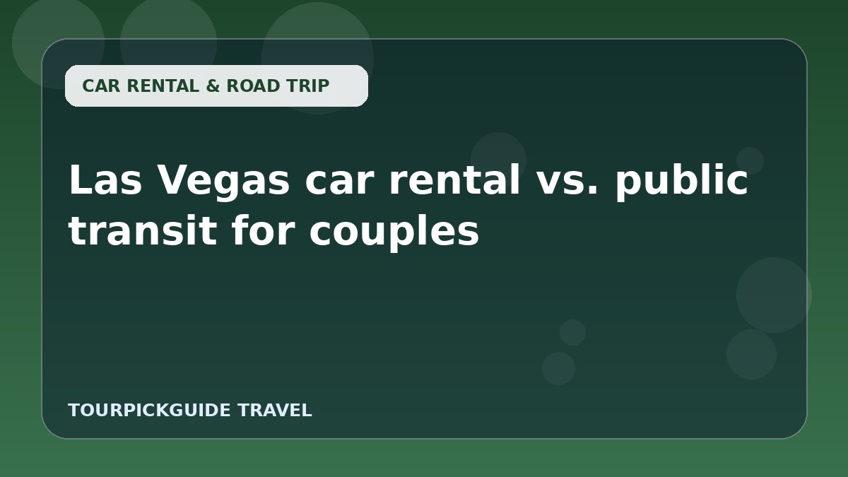 Las Vegas car rental vs. public transit for couples