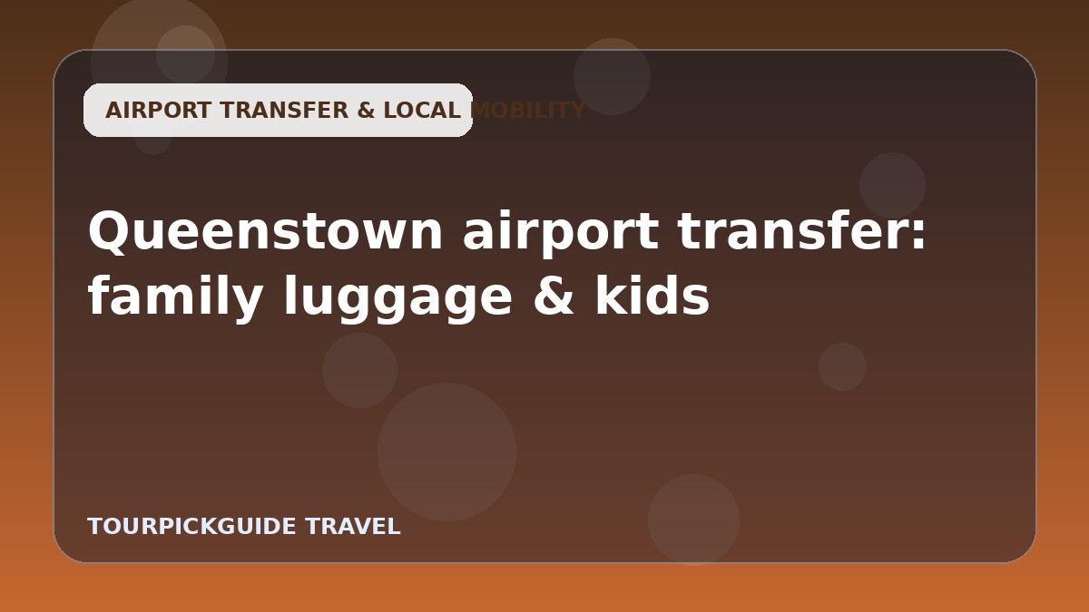 Queenstown airport transfer: family luggage & kids