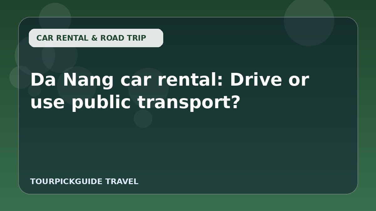 Da Nang car rental: Drive or use public transport?