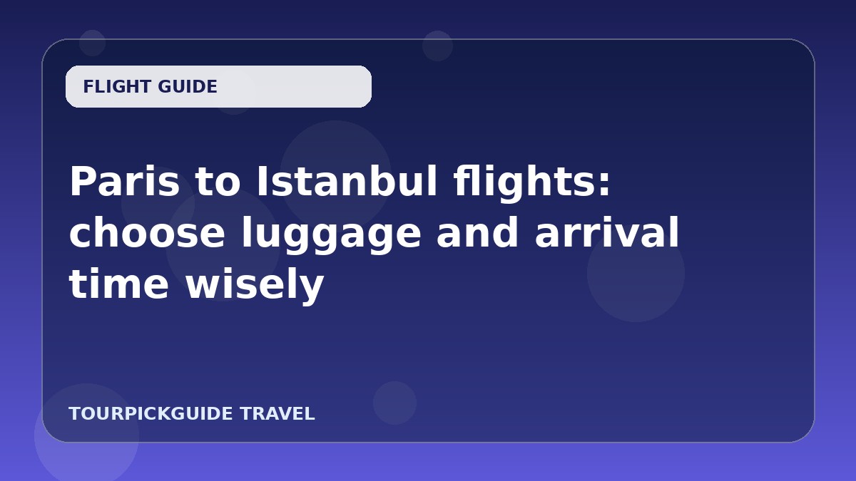 Paris to Istanbul flights: choose luggage and arrival time wisely