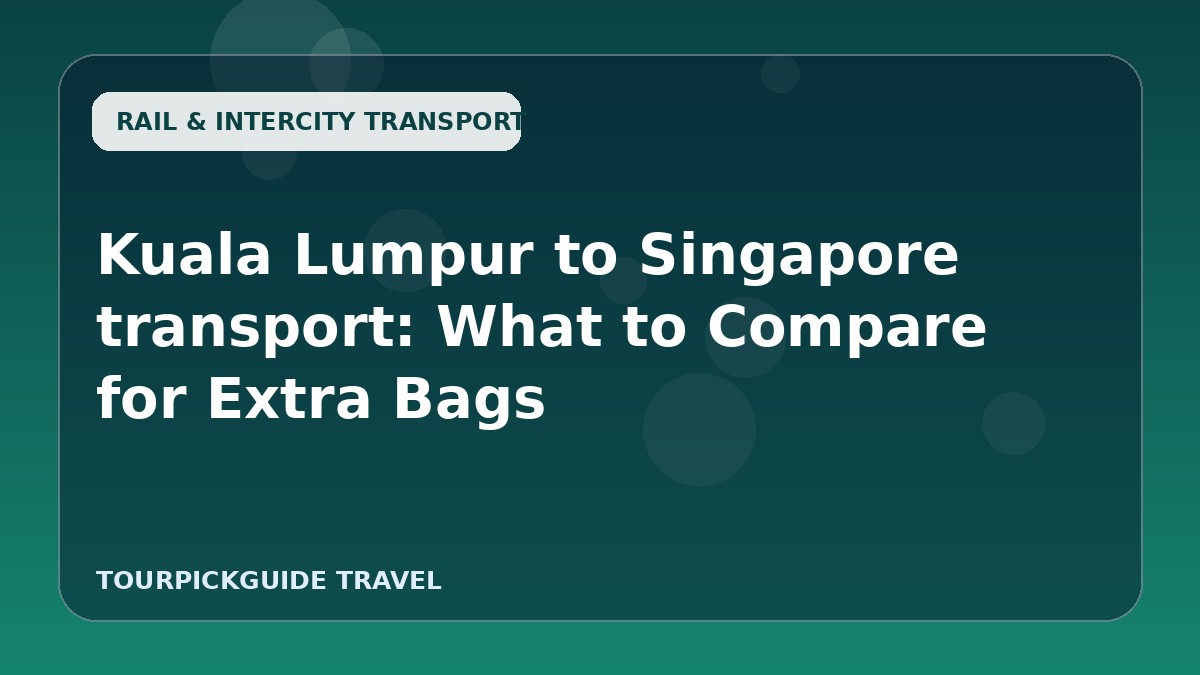 Kuala Lumpur to Singapore transport: What to Compare for Extra Bags