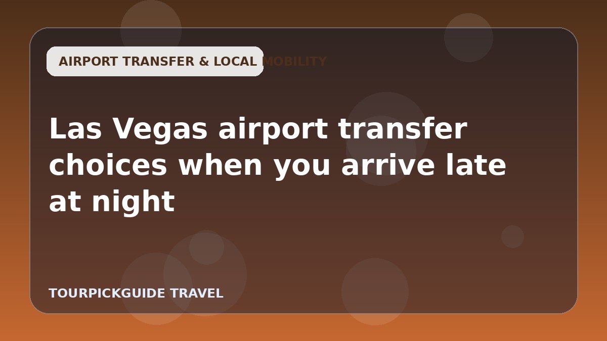 Las Vegas airport transfer choices when you arrive late at night