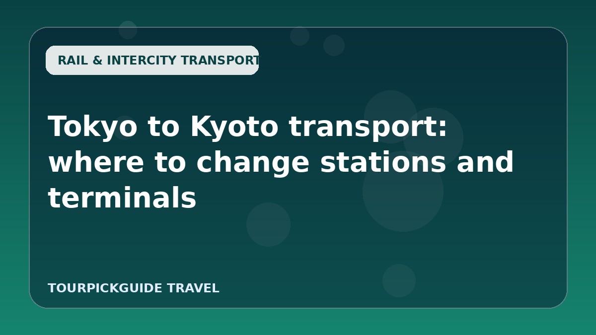 Tokyo to Kyoto transport: where to change stations and terminals