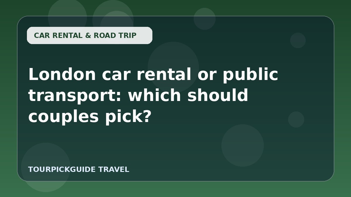 London car rental or public transport: which should couples pick?