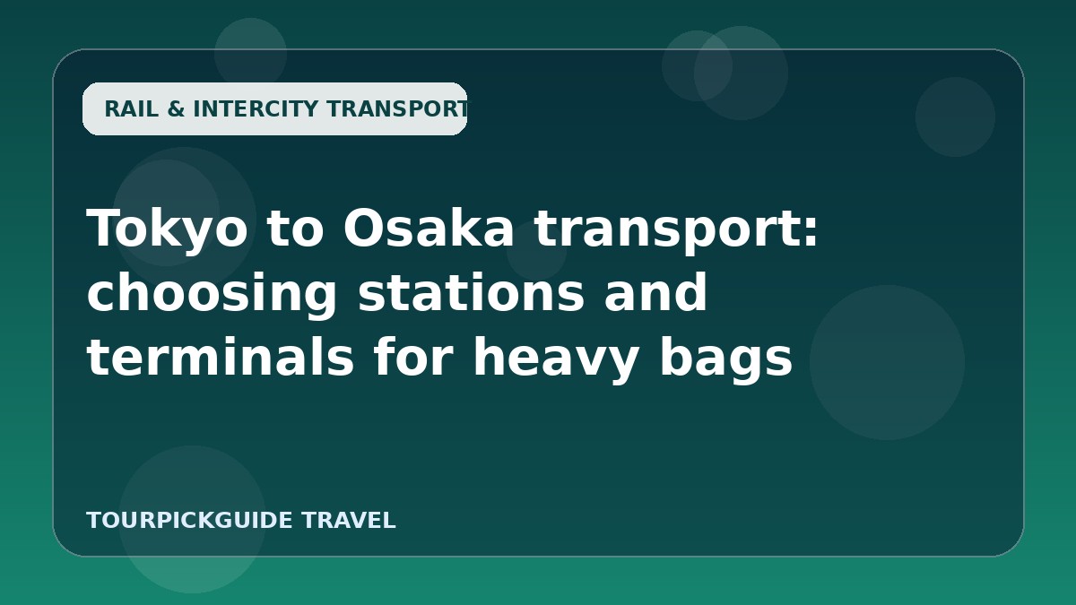 Tokyo to Osaka transport: choosing stations and terminals for heavy bags