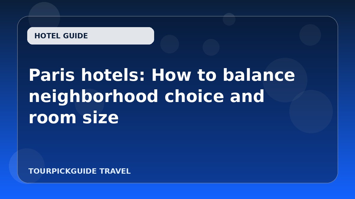 Paris hotels: How to balance neighborhood choice and room size
