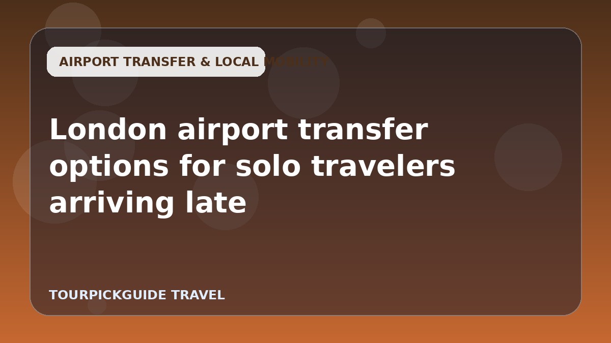 London airport transfer options for solo travelers arriving late