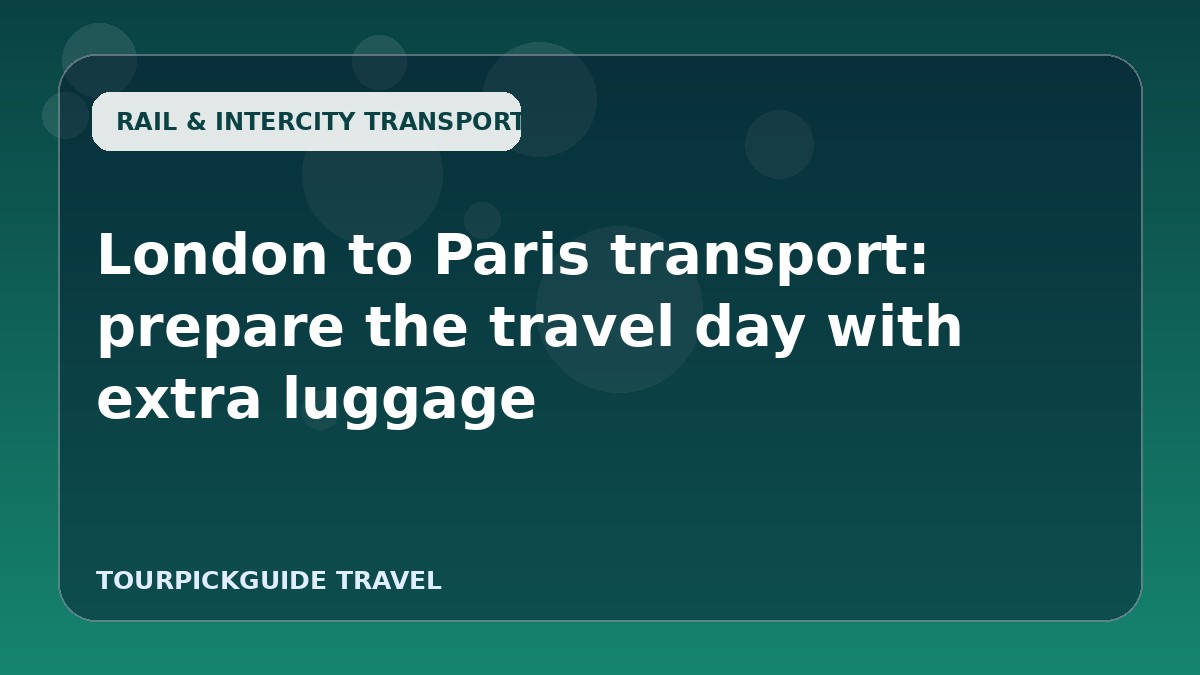 London to Paris transport: prepare the travel day with extra luggage