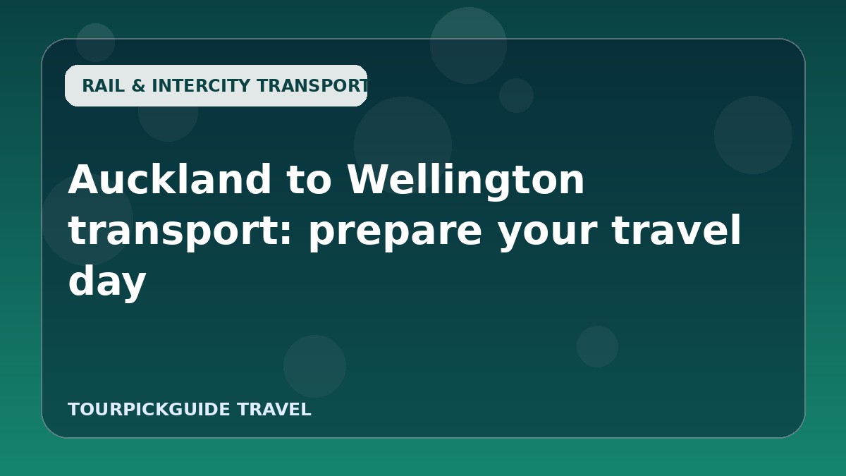 Auckland to Wellington transport: prepare your travel day