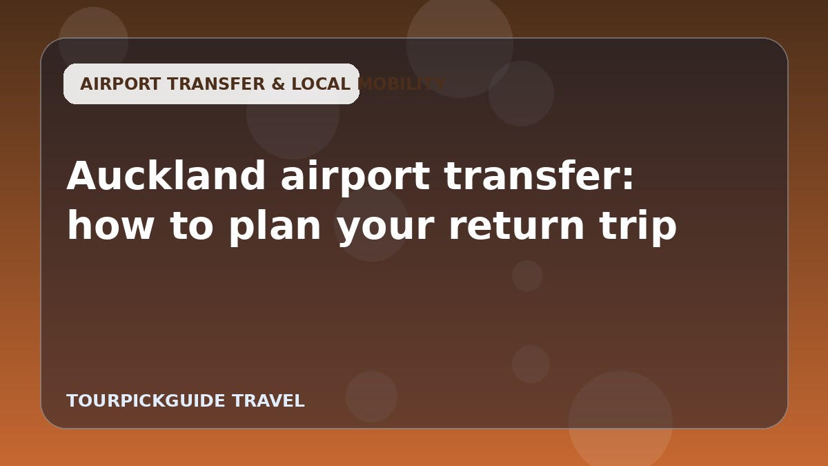 Auckland airport transfer: how to plan your return trip