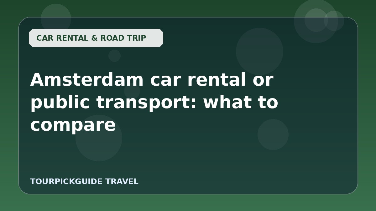 Amsterdam car rental or public transport: what to compare