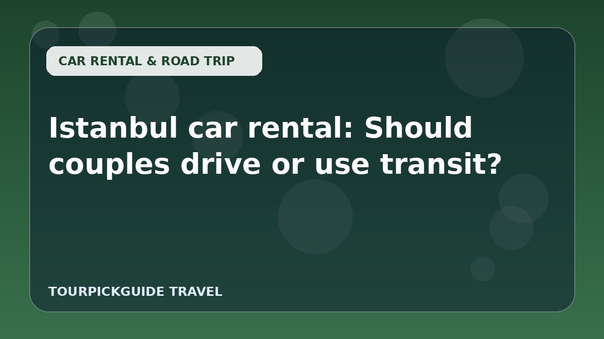Istanbul car rental: Should couples drive or use transit?