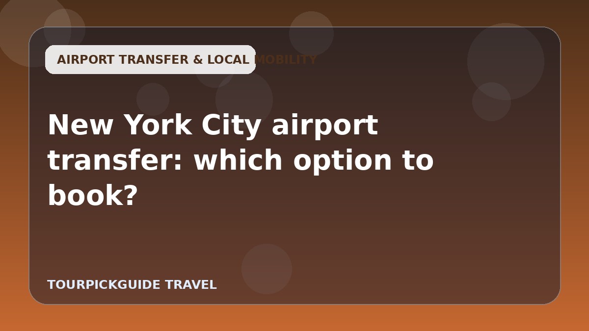 New York City airport transfer: which option to book?