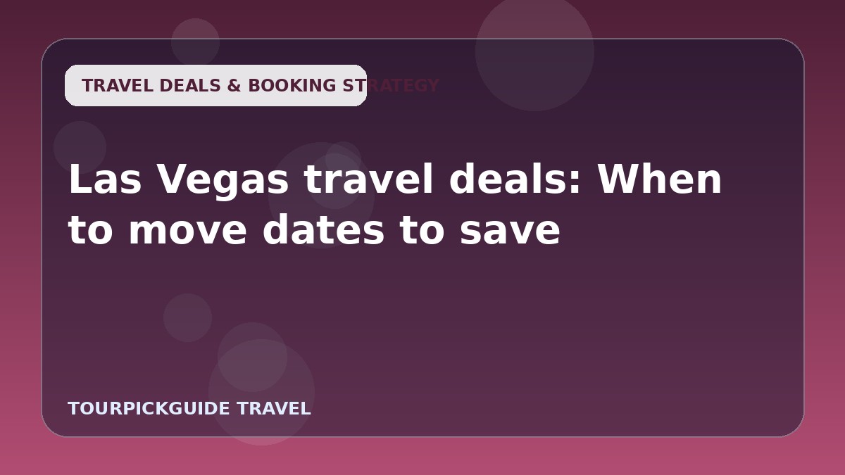Las Vegas travel deals: When to move dates to save