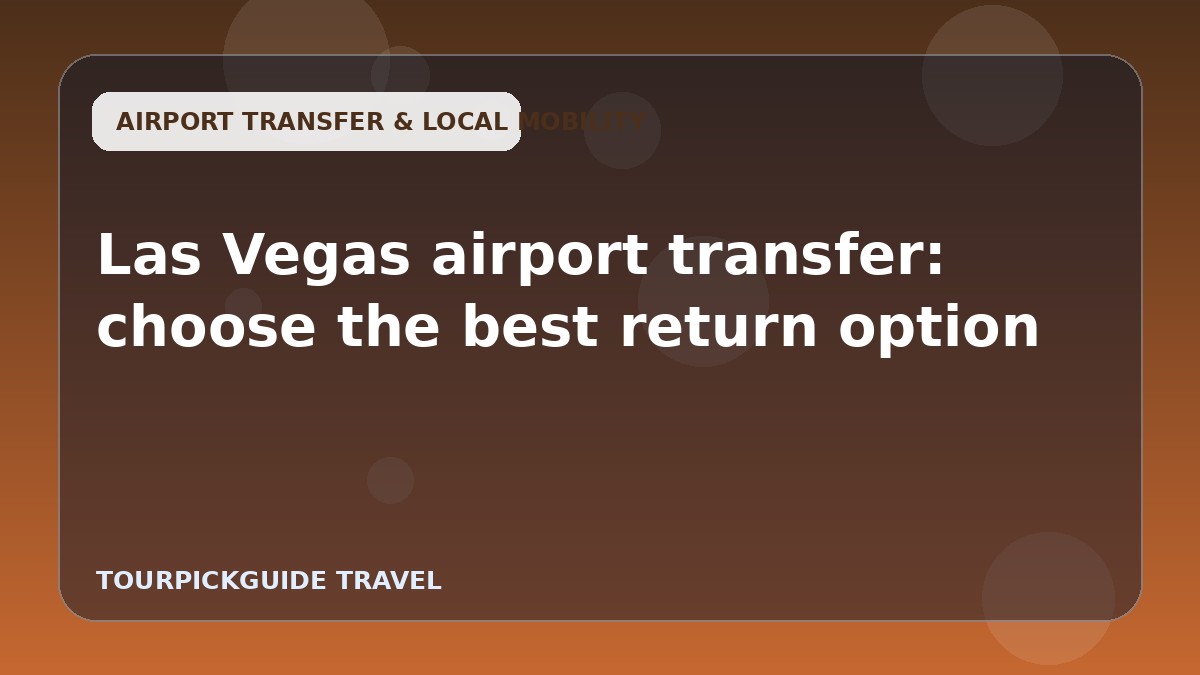 Las Vegas airport transfer: choose the best return option