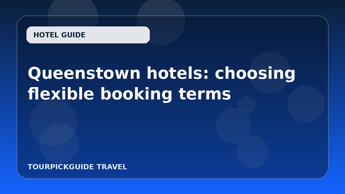 Queenstown hotels: choosing flexible booking terms