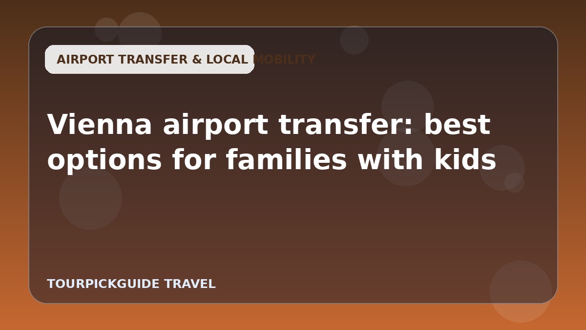 Vienna airport transfer: best options for families with kids