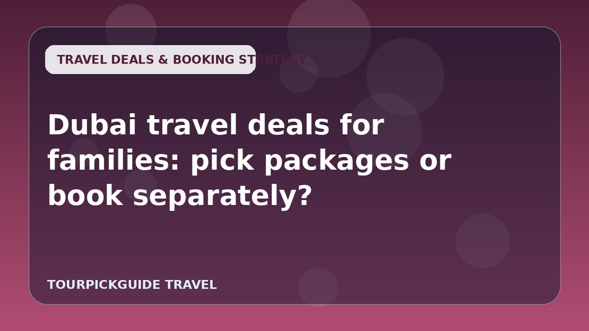Dubai travel deals for families: pick packages or book separately?