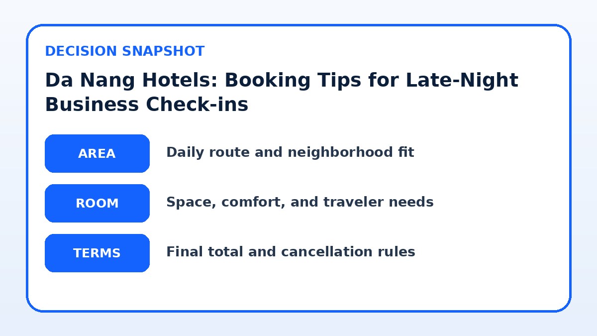 Decision guide for Da Nang Hotels: Booking Tips for Late-Night Business Check-ins