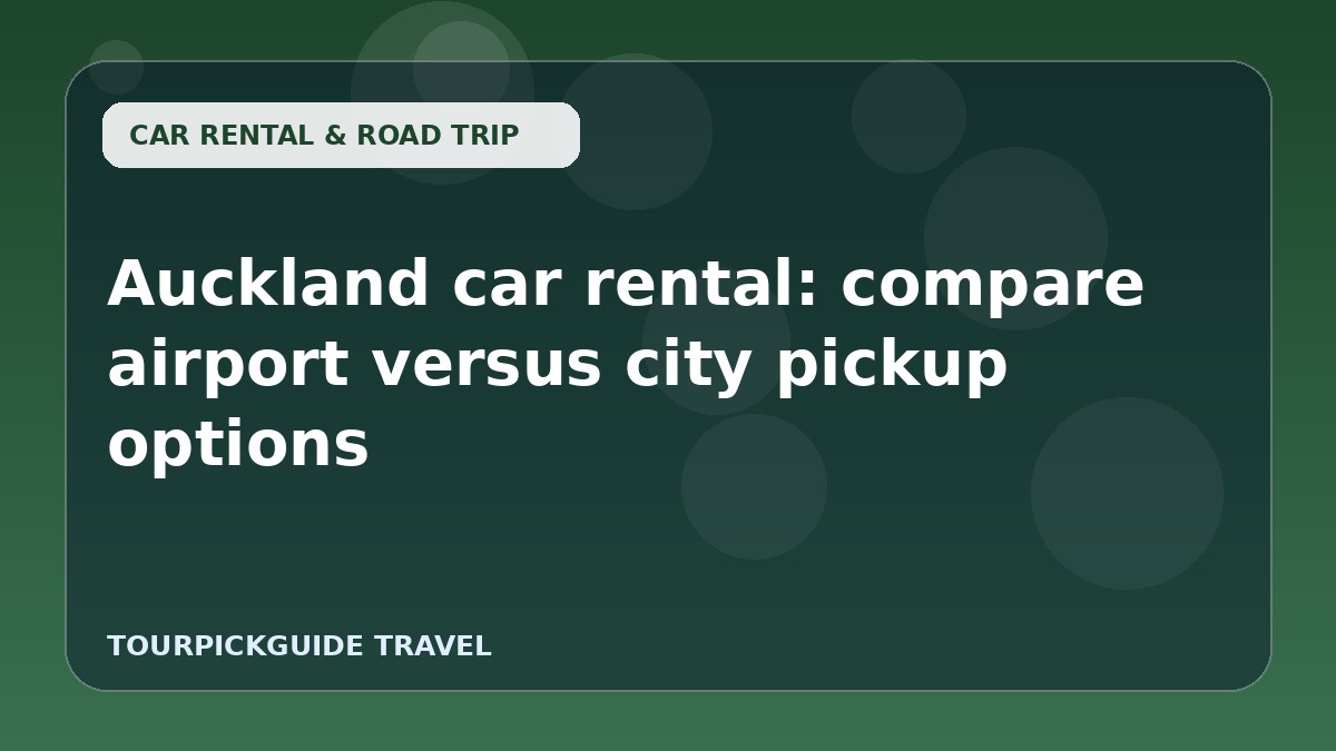 Auckland car rental: compare airport versus city pickup options