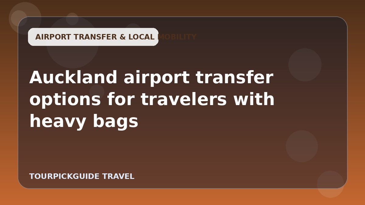 Auckland airport transfer options for travelers with heavy bags