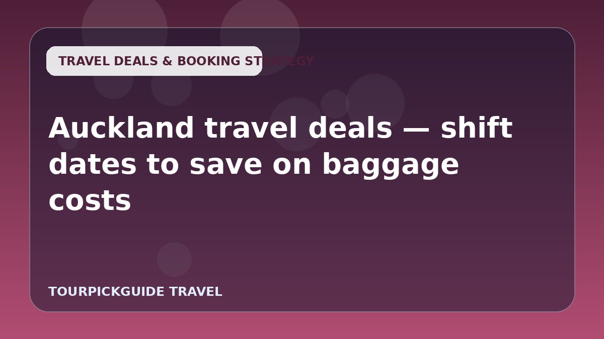 Auckland travel deals — shift dates to save on baggage costs